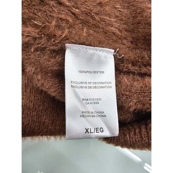 Sanrio Hello Kitty and Friends Brown Fuzzy Cardigan Bows XL KTHK015GLB NWT - Picture 5 of 7